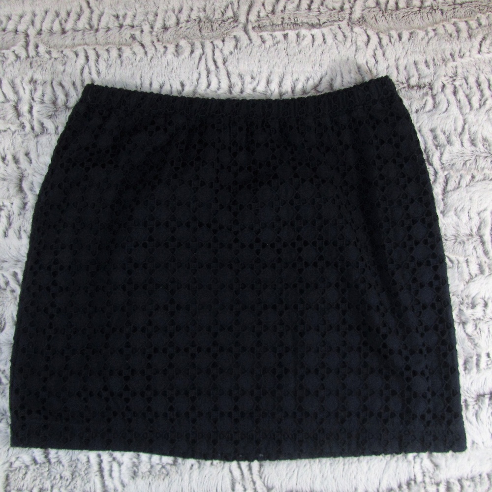 Gap 100% Cotton Eyelet Lace Navy Skirt - Picture 2 of 9